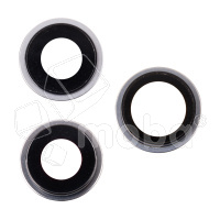 Стекло камеры для iPhone 15 Pro Max (комплект 3 шт.) Белый