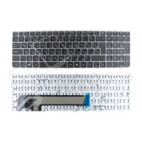 Клавиатура для ноутбука HP ProBook 4535S/4530S (с рамкой серебро) Черный