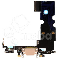 Шлейф для iPhone 8 на системный разъем/микрофон Золото