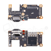 Шлейф для Xiaomi 11T/11T Pro (21081111RG/2107113SG) плата системный разъем/разъем SIM/микрофон - Премиум