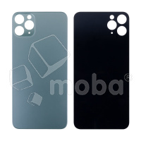 Задняя крышка для iPhone 11 Pro Max (A2218) Темно-зеленый (стекло, монолит, широкий вырез под камеру, логотип) - Премиум