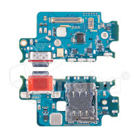 Шлейф для Samsung Galaxy S23 (S911E/Asia/America version) плата системный разъем/разъем SIM/микрофон - Премиум