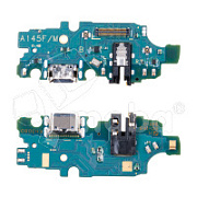 Шлейф для Samsung Galaxy A14 4G (A145F) плата системный разъем/разъем гарнитуры/микрофон - Премиум