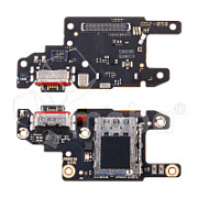 Шлейф для Xiaomi Poco X6 5G (23122PCD1G) плата системный разъем/разъем SIM/микрофон - Премиум
