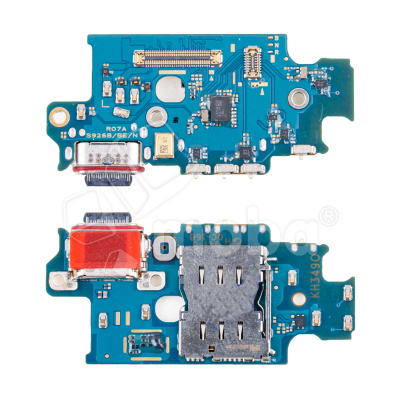 Шлейф для Samsung Galaxy S24+ (S926E/Asia/America version) плата системный разъем/разъем SIM/микрофон - Премиум