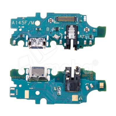 Шлейф для Samsung Galaxy A14 4G (A145F) плата системный разъем/разъем гарнитуры/микрофон - Премиум