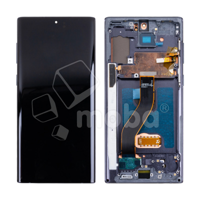 Дисплей для Samsung Galaxy Note 10 (N970F/N971F) модуль с рамкой Черный - (OLED)