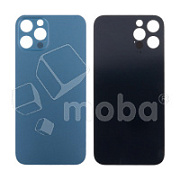 Задняя крышка для iPhone 12 Pro (A2407) Синий (стекло, узкий вырез под камеру, логотип) - Премиум
