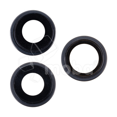 Стекло камеры для iPhone 15 Pro Max (комплект 3 шт.) Черный