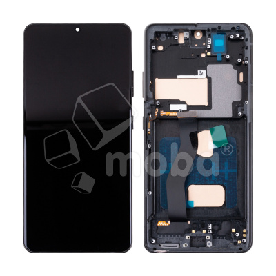 Дисплей для Samsung Galaxy S21 Ultra (G998B) модуль с рамкой Черный - (In-Cell)