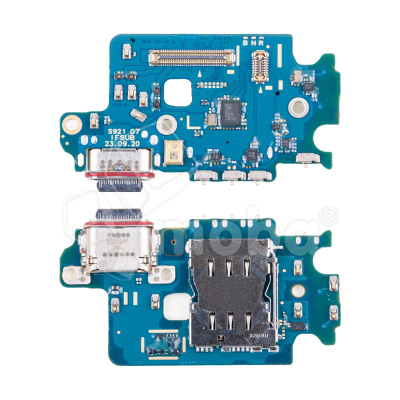 Шлейф для Samsung Galaxy S24 (S921E/Asia/America version) плата системный разъем/разъем SIM/микрофон - Премиум