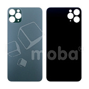 Задняя крышка для iPhone 11 Pro Max (A2218) Темно-зеленый (стекло, широкий вырез под камеру, логотип)