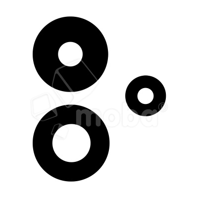 Стекло камеры для Xiaomi Redmi Note 13 Pro+ (23090RA98C/23090RA98G/23090RA98) (комплект 3 шт.) Черный