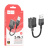 Адаптер USB - 2 в 1 "3,5 мм" Jack Hoco LS37 (оплетка нейлон) Черный