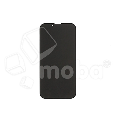 Защитное стекло "Антишпион" для iPhone 13/13 Pro/14/16e/17e Черный (Закалённое, полное покрытие)