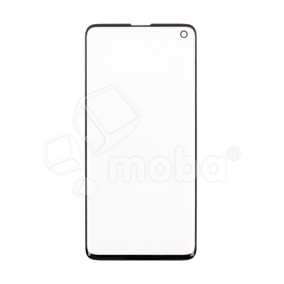 Стекло для переклейки Samsung Galaxy S10 (G973F) в сборе с OCA пленкой Черный - OR (Mitsubishi)