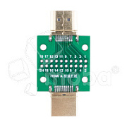 Разъем HDMI (штекер-штекер) на плате (20 pin, 2,54 мм)