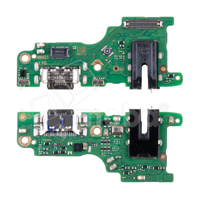 Шлейф для Tecno Spark 40 Pro (KM6) плата на системный разъем/разъем гарнитуры/микрофон - Премиум