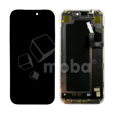 Дисплей для iPhone 17 Pro (A3523) в сборе с тачскрином Черный - (Soft OLED, Full HD, 120 Гц) (площадка под IC)