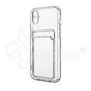 Чехол-накладка для iPhone 16 (с защитой камеры, карманом для карт, прозрачный)