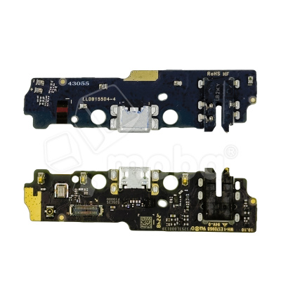 Шлейф для Xiaomi Poco C51 (2302EPCC4I) плата системный разъем/разъем гарнитуры/микрофон - Премиум