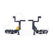 Шлейф для iPhone 14 Pro (A2891) на системный разъем/микрофон Черный - Премиум