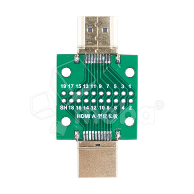 Разъем HDMI (штекер-штекер) на плате (20 pin, 2,54 мм)