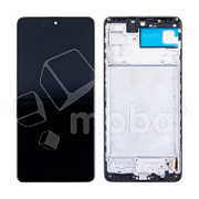 Дисплей для Samsung Galaxy M51 (M515F) модуль с рамкой Черный - (OLED) (Full Size)