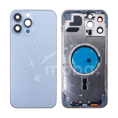 Корпус для iPhone 13 Pro Max (A2645) (1 Sim) Голубой - Премиум