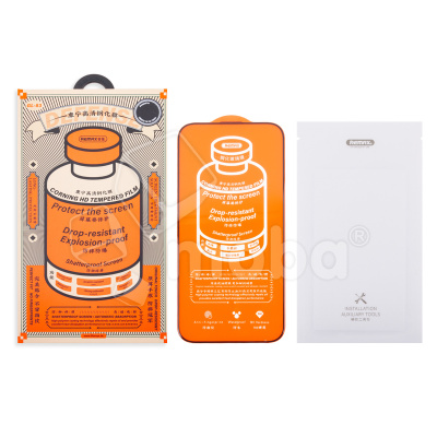 Защитное стекло Remax Medicine Glass GL-83 для iPhone 16 Pro/17 (сверхпрочное) Черный