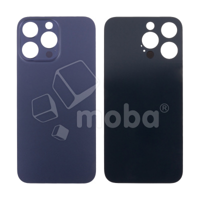 Задняя крышка для iPhone 14 Pro Max (A2895) Темно-фиолетовый (стекло, узкий вырез под камеру, логотип) - Премиум