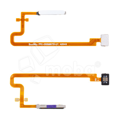 Шлейф для Tecno Spark 10 Pro (KI7) сканер отпечатка пальцев Белый