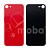 Задняя крышка для iPhone SE 2020 (A2296) Красный (стекло, монолит, широкий вырез под камеру, логотип) - Премиум