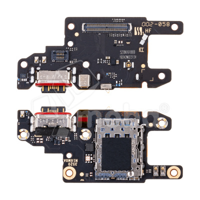 Шлейф для Xiaomi Poco X6 5G (23122PCD1G) плата системный разъем/разъем SIM/микрофон - Премиум