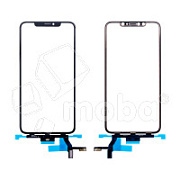 Стекло для переклейки iPhone Xs Max с OCA пленкой + тачскрин Черный - OR (Mitsubishi)