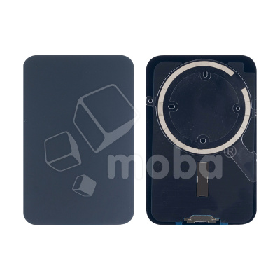 Задняя крышка для iPhone 17 Pro (A3523) Синий (стекло, монолит, MagSafe, логотип) - Премиум