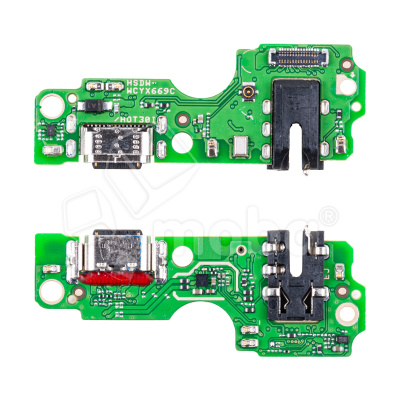 Шлейф для Infinix Hot 30 Play (X6835B) плата на системный разъем/разъем гарнитуры/микрофон