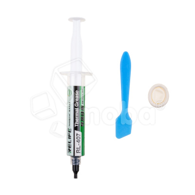 Термопаста Relife RL-407 (20 г, 6 Вт/мК, силикон, черный)