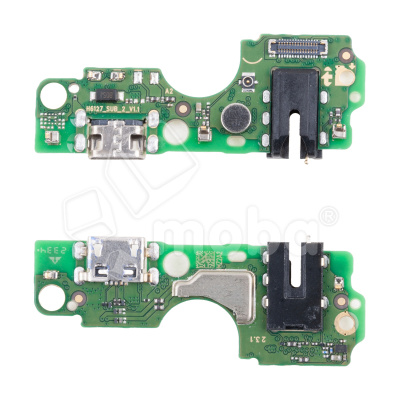 Шлейф для Infinix Smart 7 (X6515) плата на системный разъем/разъем гарнитуры/микрофон - Премиум