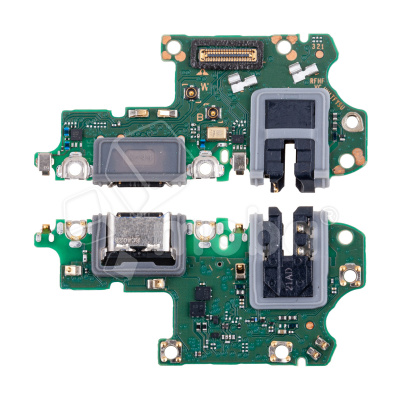Шлейф для Huawei Honor X8 4G (TFY-LX1) плата на системный разъем/разъем гарнитуры/микрофон - Премиум