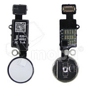 Шлейф для iPhone 7/7 Plus/8/8 Plus/SE (2020)/SE (2022) на кнопку HOME в сборе Серебро - Премиум