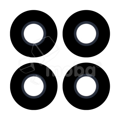 Стекло камеры для Huawei Honor X8a 4G (CRT-LX1) (комплект 4 шт.) Черный