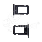 Держатель SIM для iPhone 14 Pro/14 Pro Max (2 Sim) (A2891/A2895) Черный