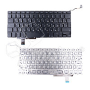 Клавиатура для ноутбука MacBook Pro 17" A1297 (2009-2011, Г-образный Enter RU) Черный