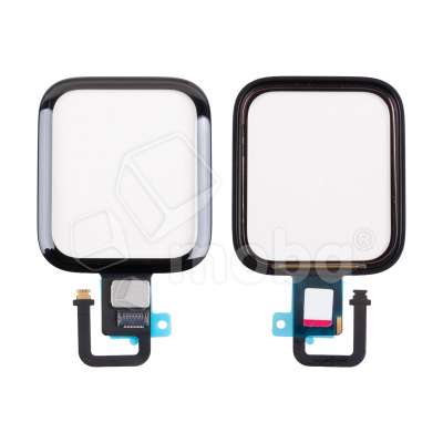 Стекло для переклейки Apple Watch 6 (40 мм) в сборе с тачскрином и OCA пленкой сапфировое Черный