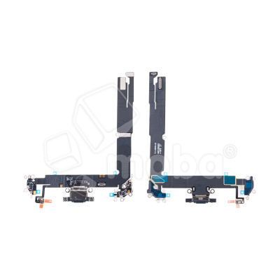 Шлейф для iPhone 16 Plus (A3290) на системный разъем/микрофон Черный - Премиум