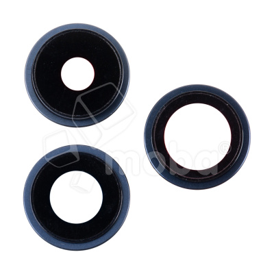 Стекло камеры для iPhone 15 Pro (комплект 3 шт.) Синий