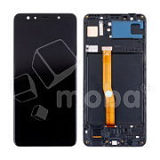 Дисплей для Samsung Galaxy A7 2018 (A750F) модуль с рамкой Черный - (OLED)