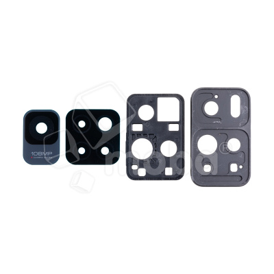 Стекло камеры для Xiaomi Redmi Note 11 Pro+ 5G (21091116UG) в сборе с рамкой Черный