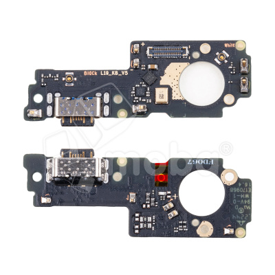 Шлейф для Xiaomi Poco M4 5G (MZB0BF9RU/22041219PG) плата системный разъем/микрофон - Премиум